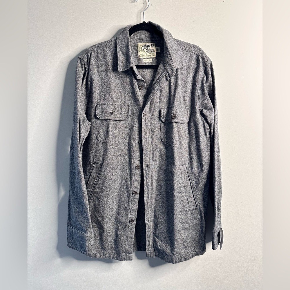 Grayers Outdoor Garments Mens Cold Weather Rated Flannel Shirt Jacket‎ L G Gray